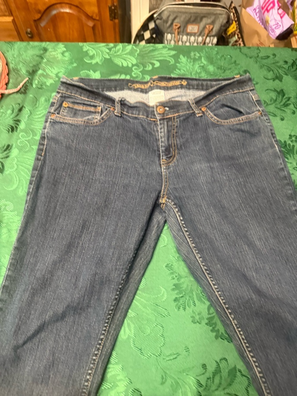 NOBO Women's Skinny Jeans - Blue Denim with Contrast Stitching
